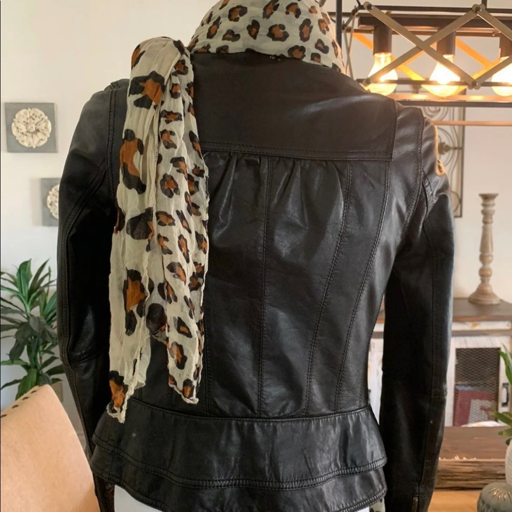 Ted Baker brown leather jacket, very good condition.